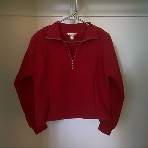 Banana Republic Sherpa Pull-Over with Half Zip. Size XS